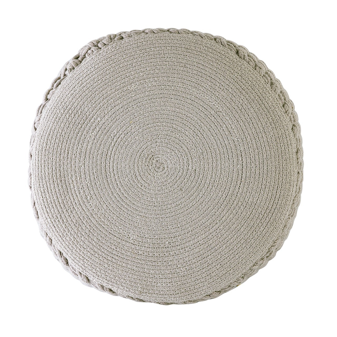 Merino pouf – water-resistant pouf made of recycled plastic in silver-grey