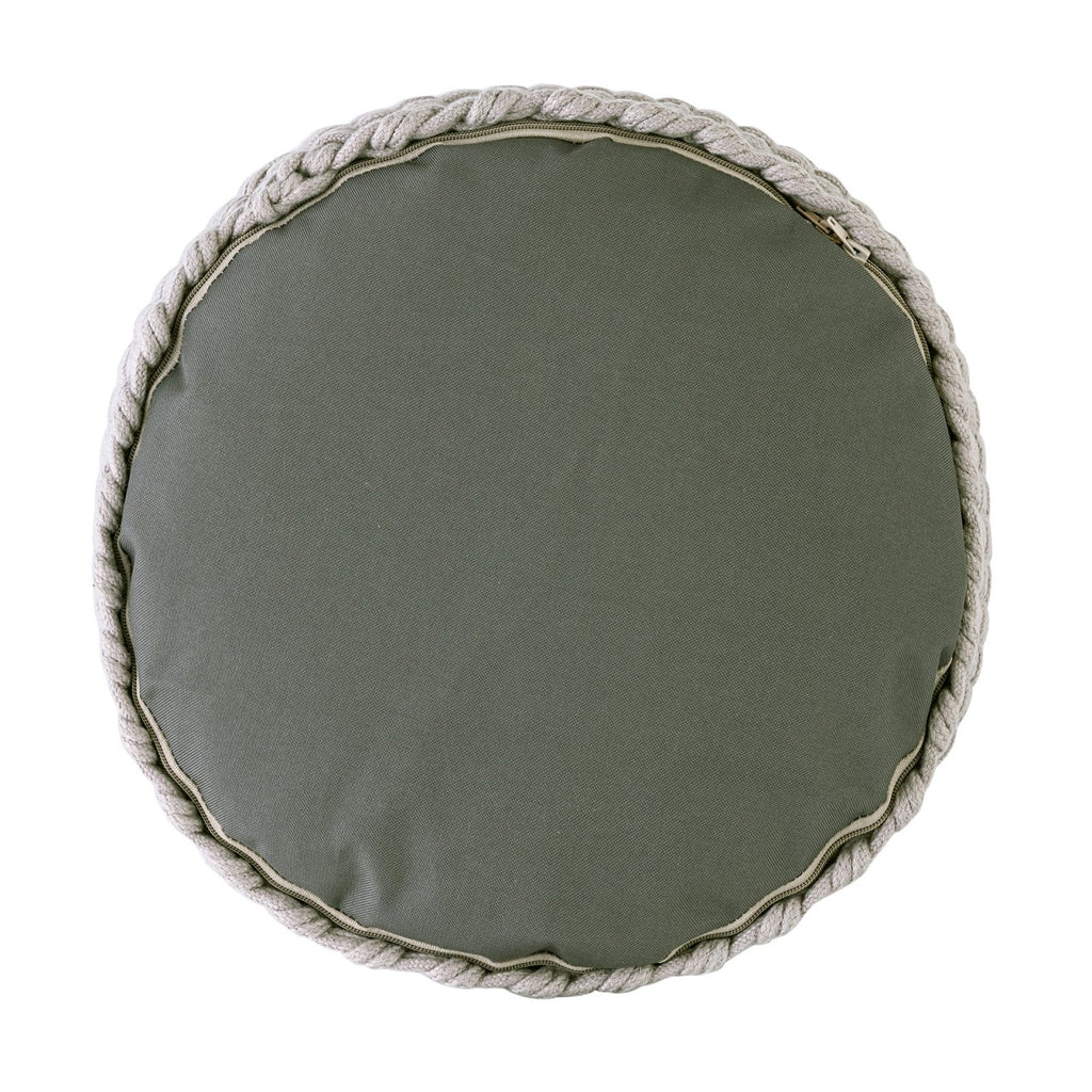 Merino pouf – water-resistant pouf made of recycled plastic in silver-grey