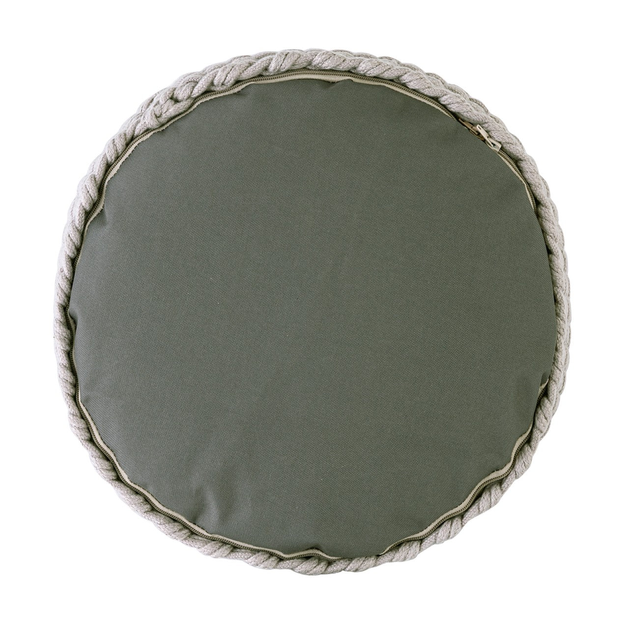 Merino pouf – water-resistant pouf made of recycled plastic in silver-grey