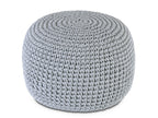 Mohair pouf – chunky knit in natural shade