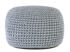 Mohair pouf – chunky knit in natural shade
