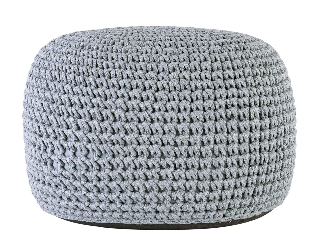 Mohair pouf – chunky knit in natural shade