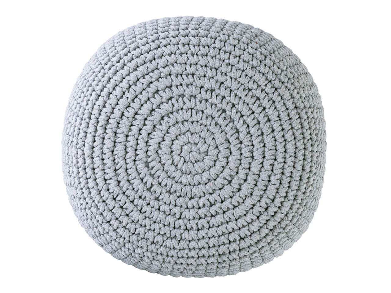 Mohair pouf – chunky knit in natural shade