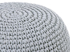 Mohair pouf – chunky knit in natural shade