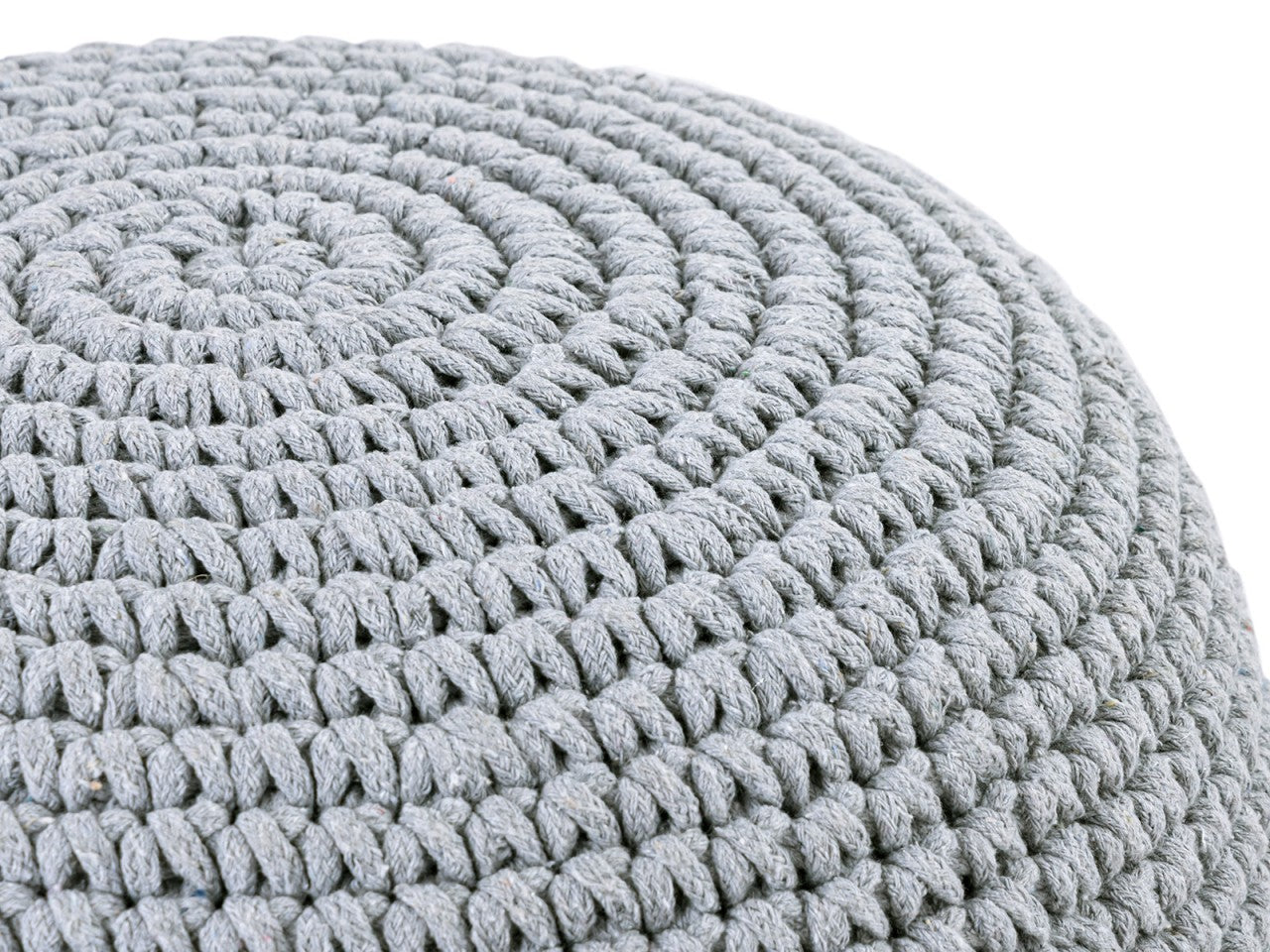 Mohair pouf – chunky knit in natural shade