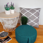 Meditation Pouf Cushion – Round Cotton with Styrofoam Beads in Six Colors