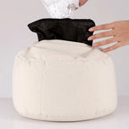 Zen pouf – round meditation cushion made of cotton in natural