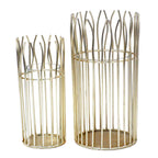 Romantic Lantern Set – handmade in gold with glass insert