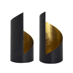 Candle holder Kevin – handmade metal in matte black with gold