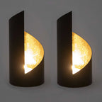 Candle holder Kevin – handmade metal in matte black with gold