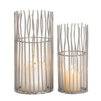 Loft Lantern Set – handmade silver candle holders