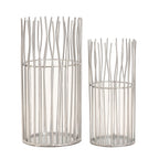 Loft Lantern Set – handmade silver candle holders