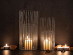 Loft Lantern Set – handmade silver candle holders