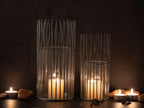 Loft Lantern Set – handmade silver candle holders