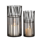 Loft Lantern Set – handmade aluminum in matte black