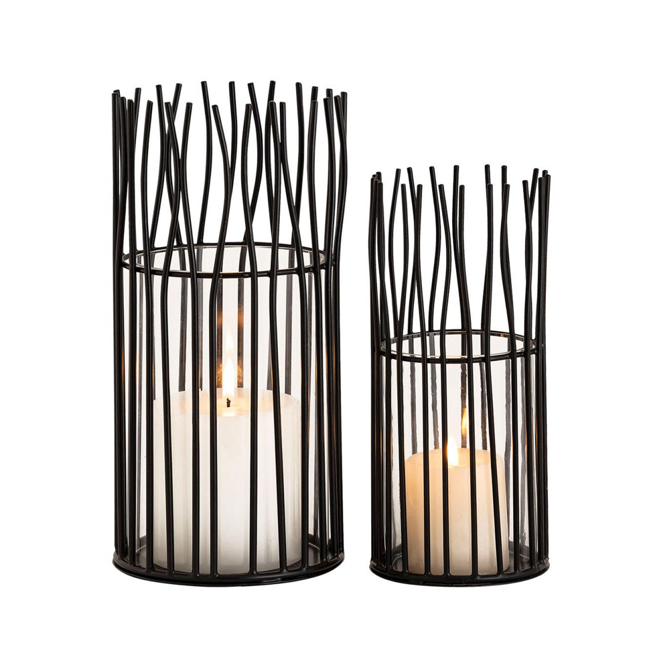 Loft Lantern Set – handmade aluminum in matte black