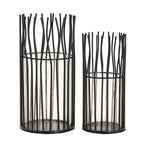 Loft Lantern Set – handmade aluminum in matte black