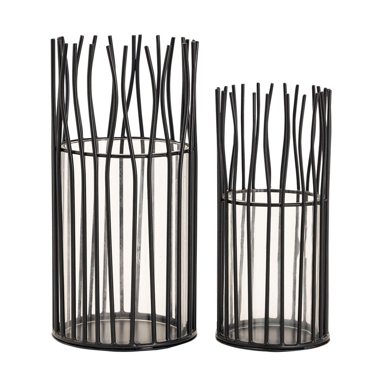 Loft Lantern Set – handmade aluminum in matte black
