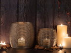 Paris tea light holder set – handmade aluminum in silver