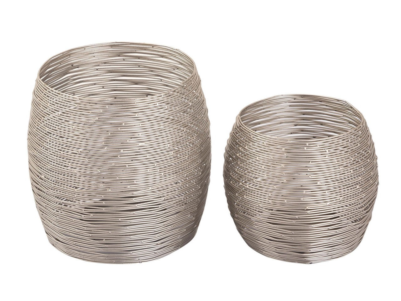 Paris tea light holder set – handmade aluminum in silver