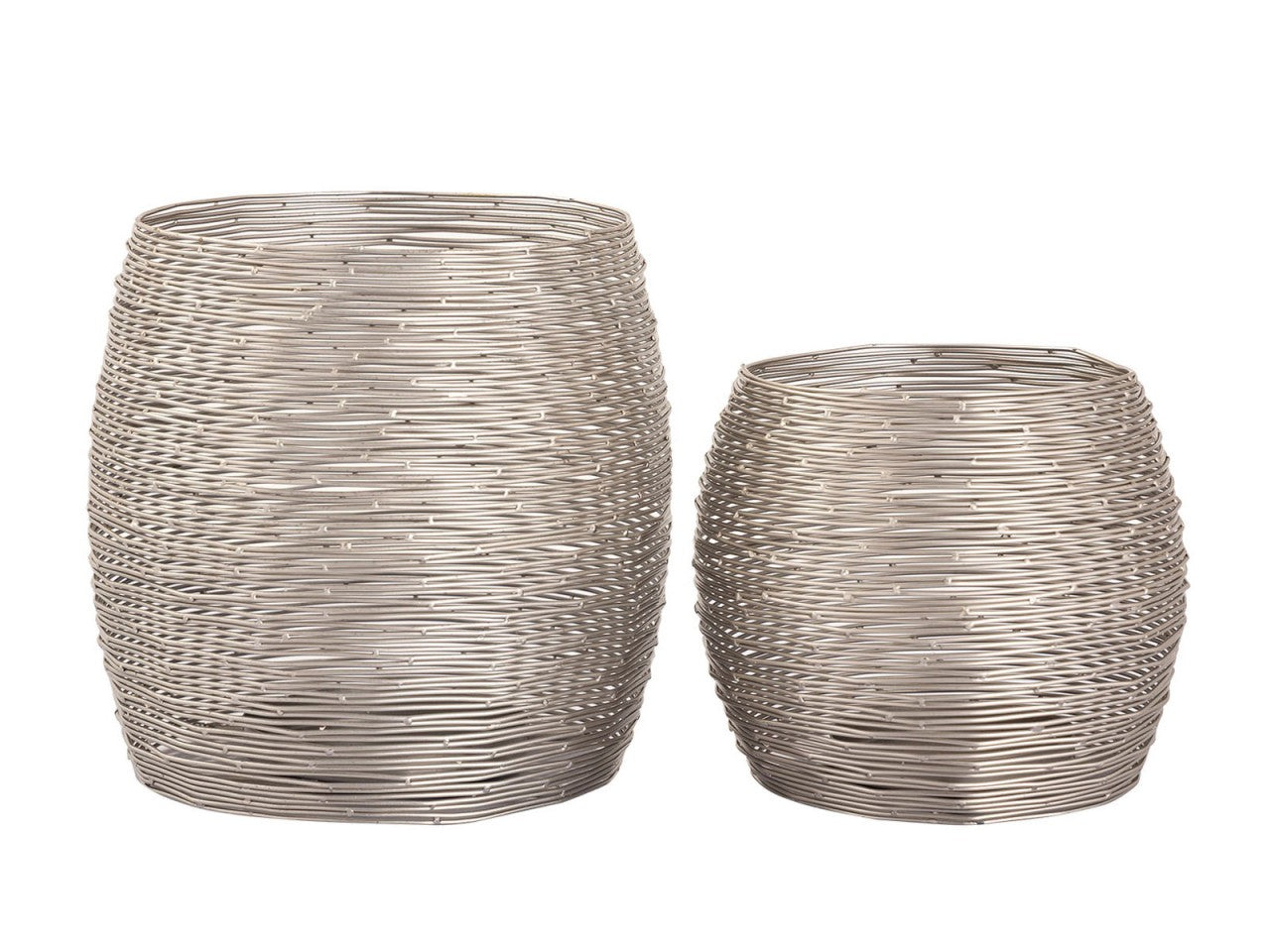 Paris tea light holder set – handmade aluminum in silver