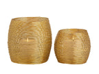 Paris Tea Light Holder Set – Handmade Aluminum Holders in Gold