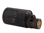Forest candle holder – handmade metal system in black and gold