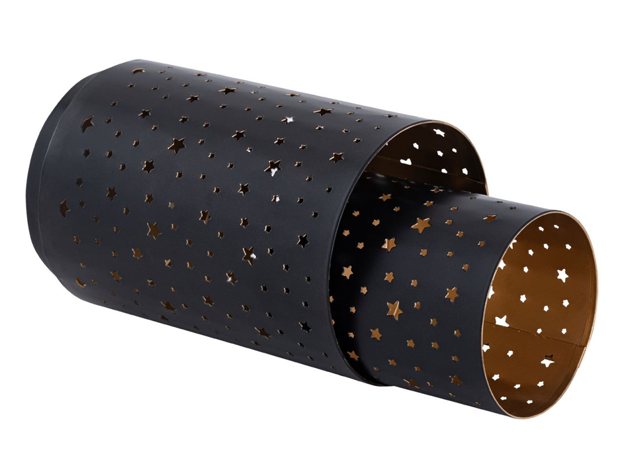 Candle holder set Starry sky – handmade metal in black and gold