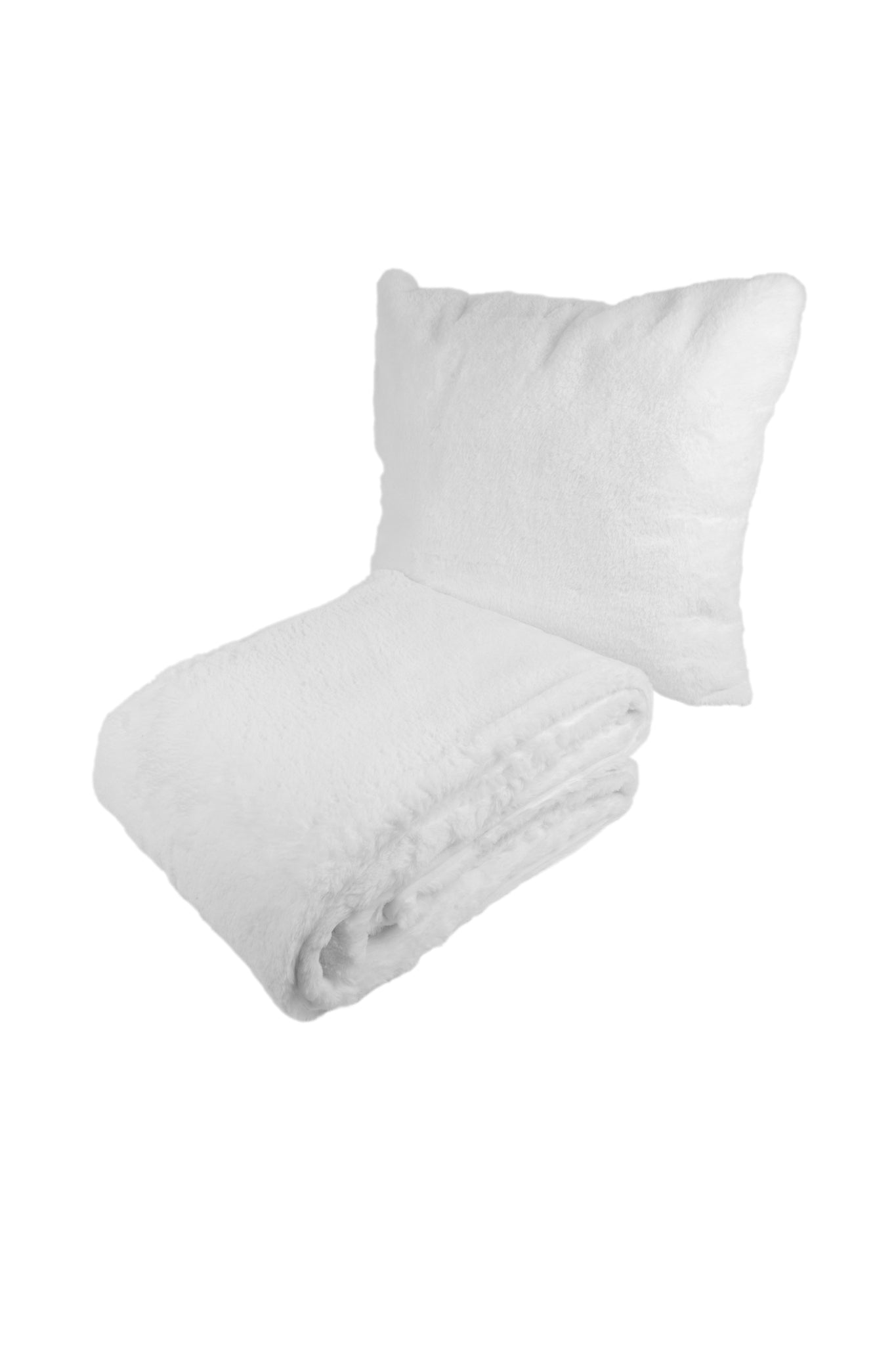 Aimee Pillow and Blanket Set – 2-Piece in White