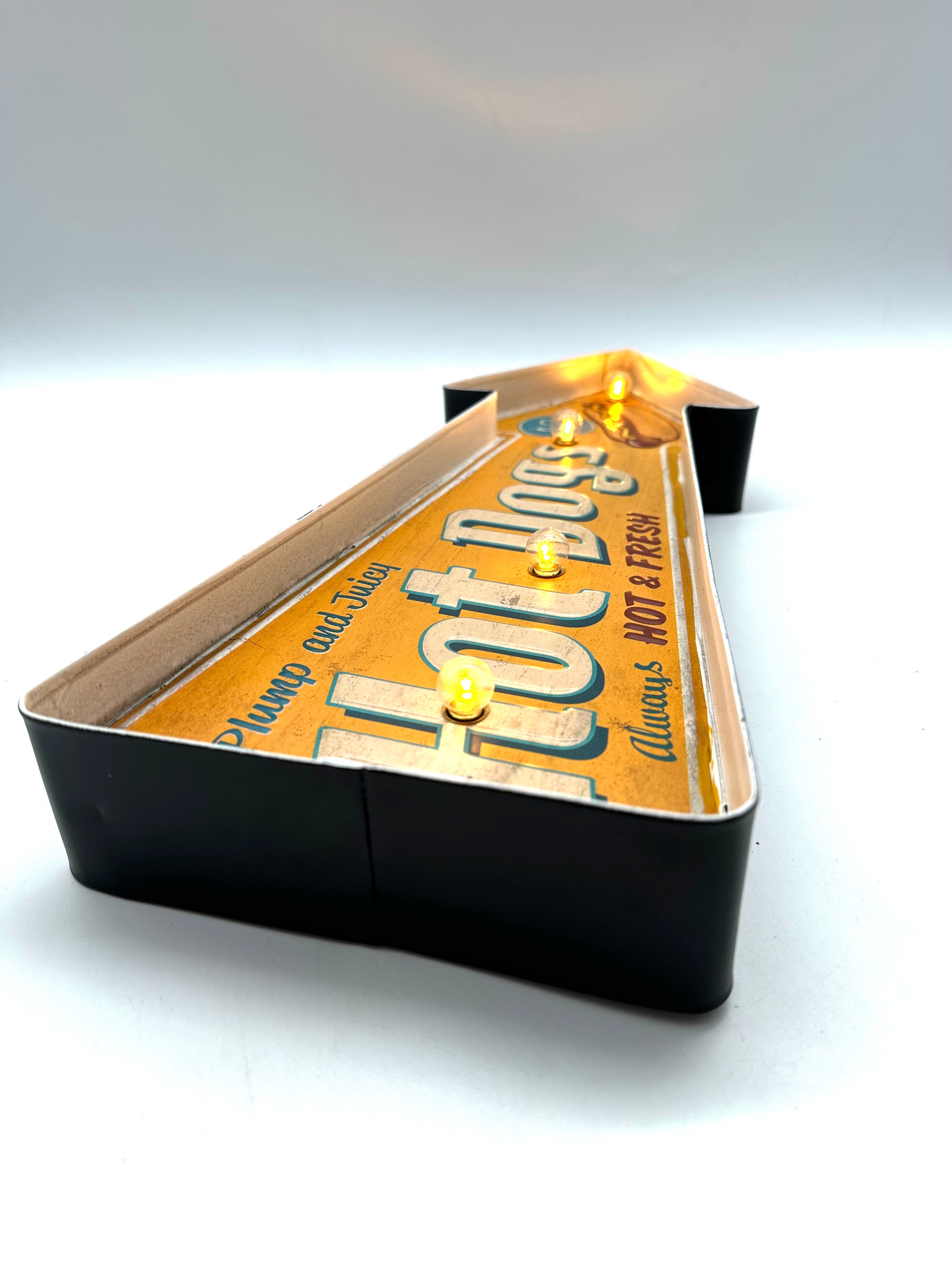 Metal Light Sign - Hot Dogs - LED Lighting 