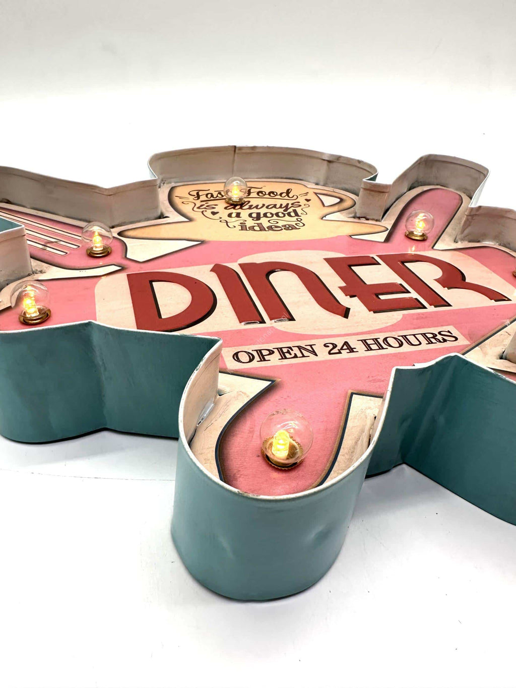 Metal Light Sign - Dinner - LED Lighting 