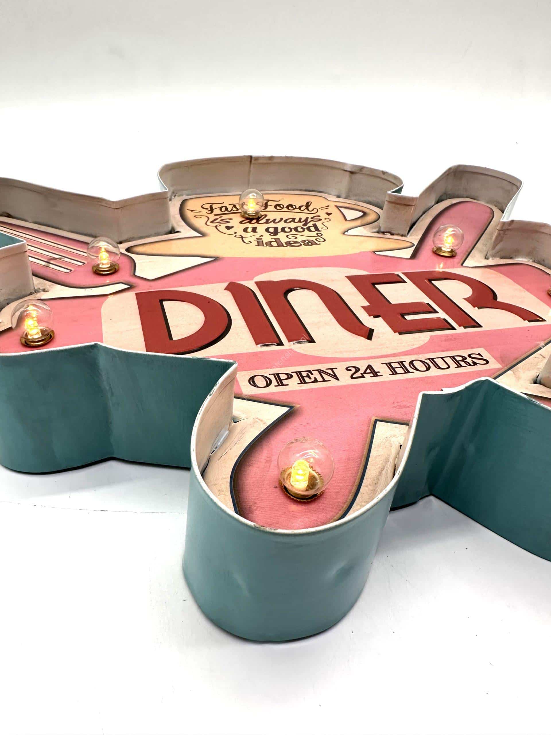 Metal Light Sign - Dinner - LED Lighting 