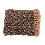 Luxurious hand-woven plaid - Black Copper