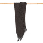 Luxurious hand-woven plaid - Black Navy Blue