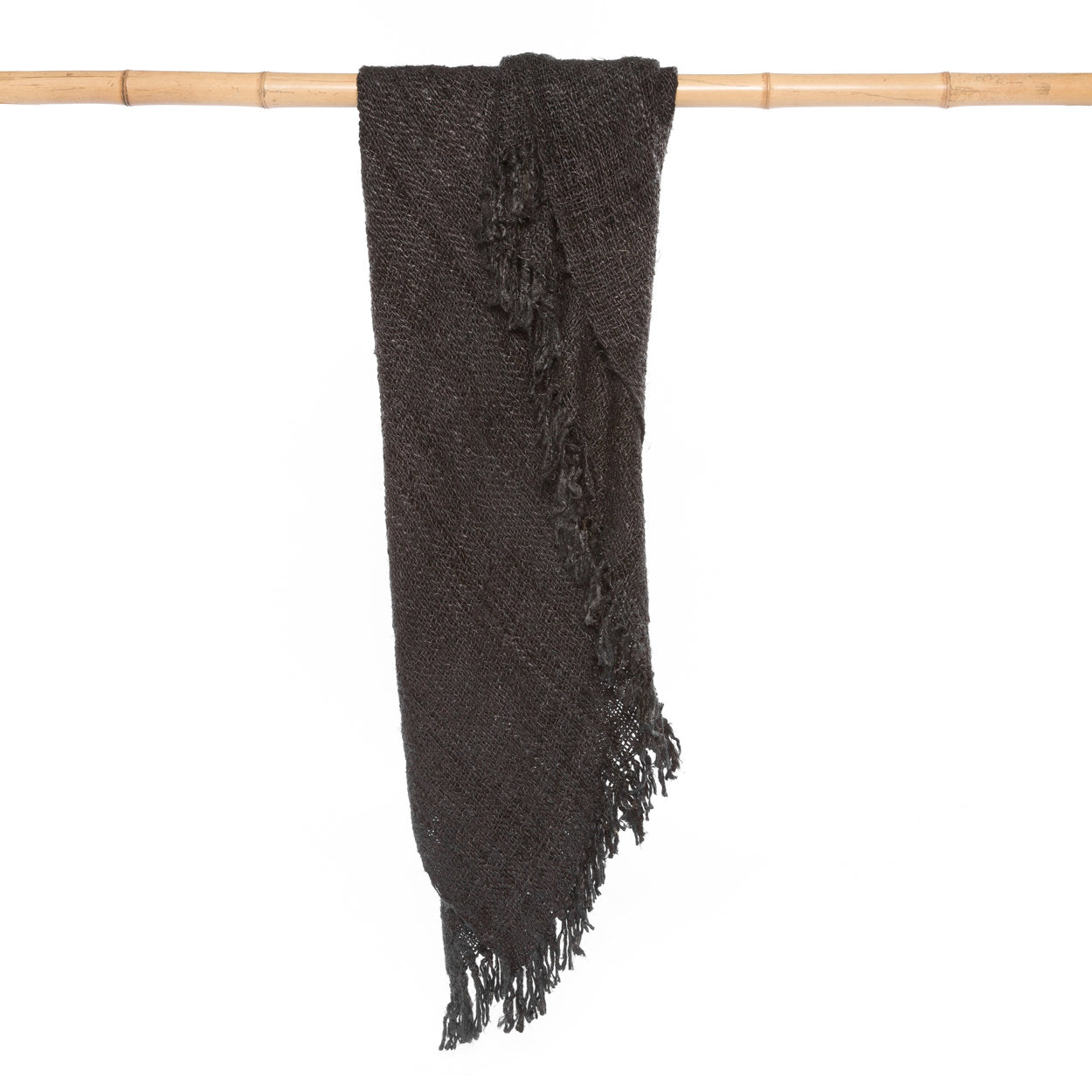 Luxurious hand-woven plaid - Black Navy Blue