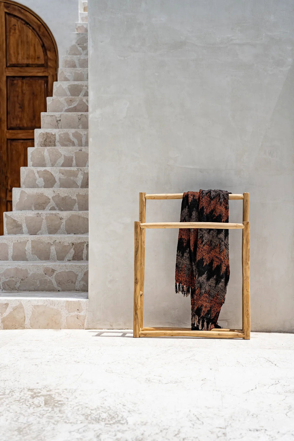 Luxurious hand-woven plaid - Black Orange
