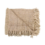 Luxurious hand-woven plaid - Beige