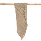 Luxurious hand-woven plaid - Beige