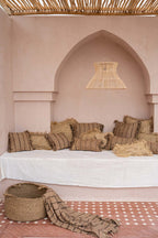 Luxurious hand-woven plaid - Beige Black