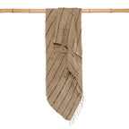 Luxurious hand-woven plaid - Beige Black