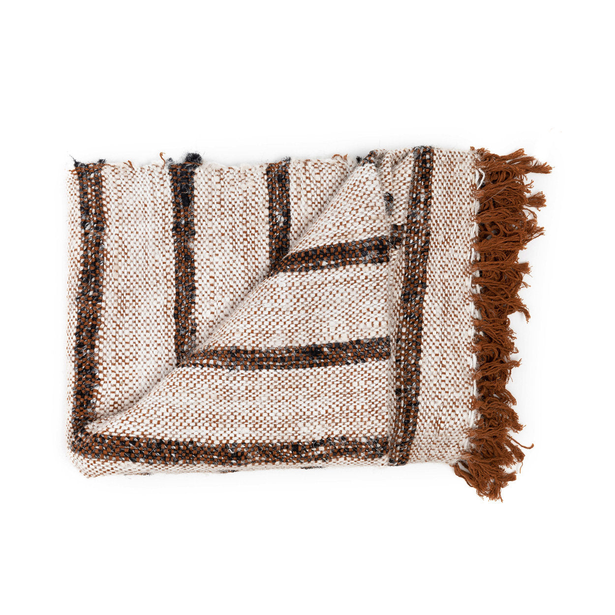 Luxurious hand-woven plaid – Bohemian White