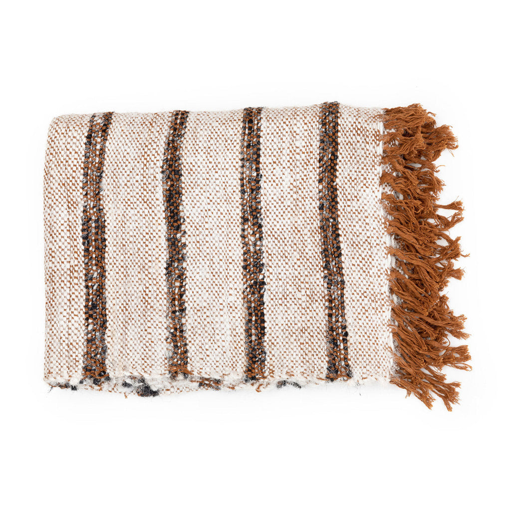 Luxurious hand-woven plaid – Bohemian White