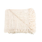 Luxury hand-woven plaid - Cream