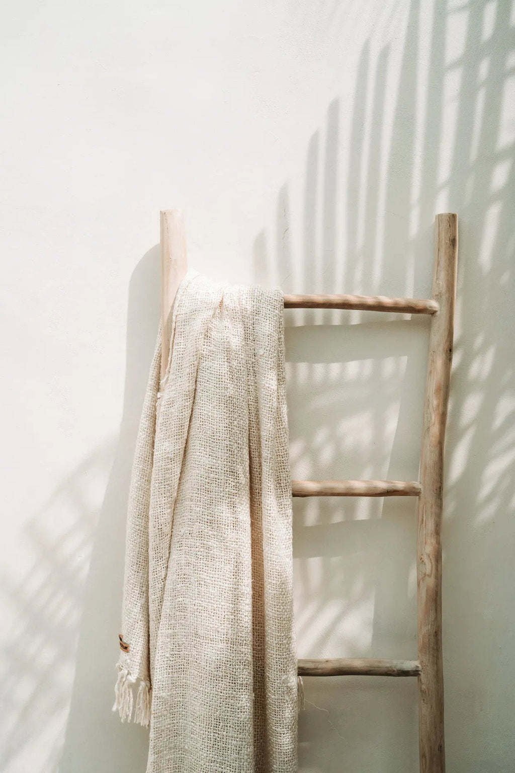 Luxury hand-woven plaid - Cream