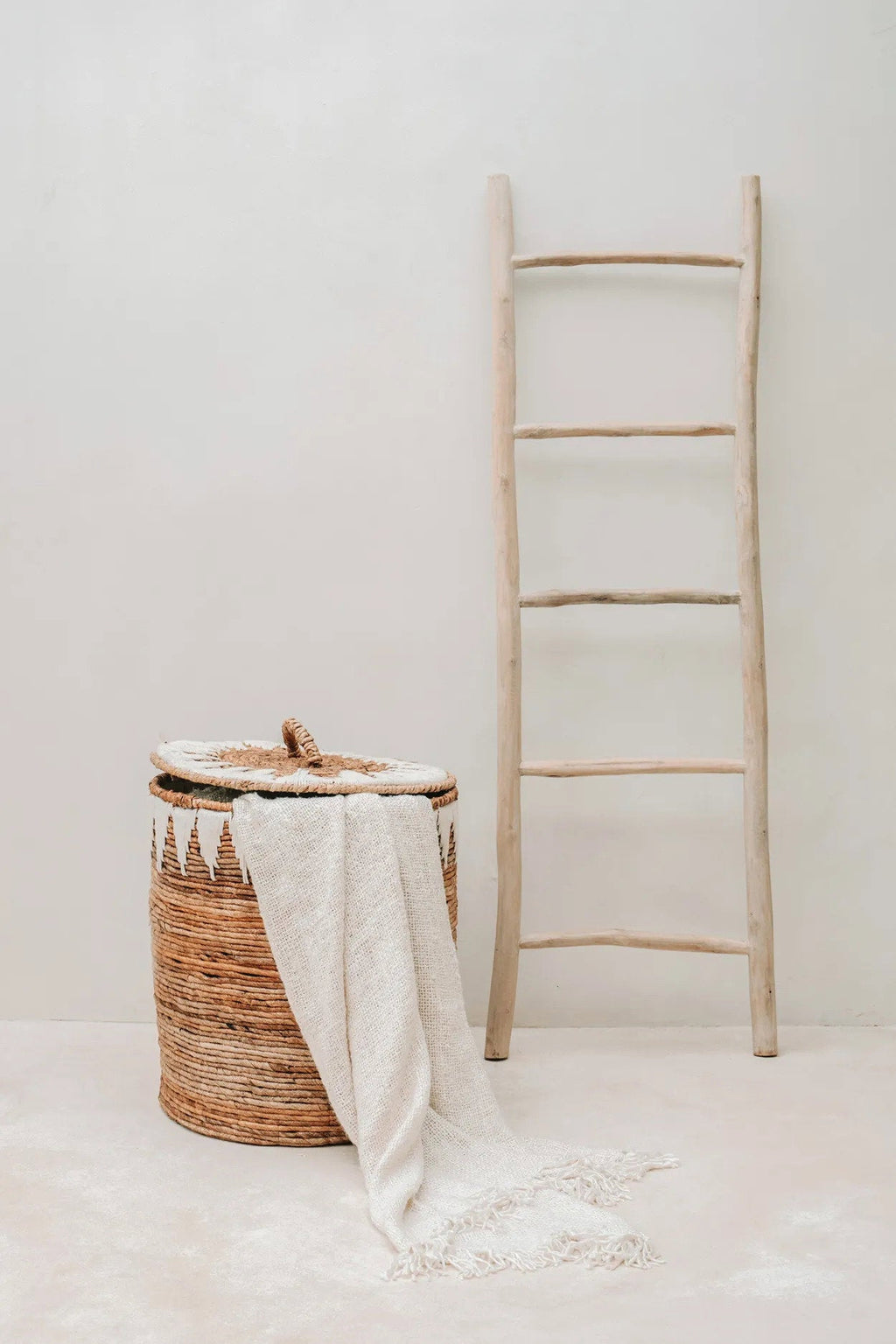 Luxury hand-woven plaid - Cream