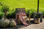 Luxurious hand-woven plaid - Salmon pink
