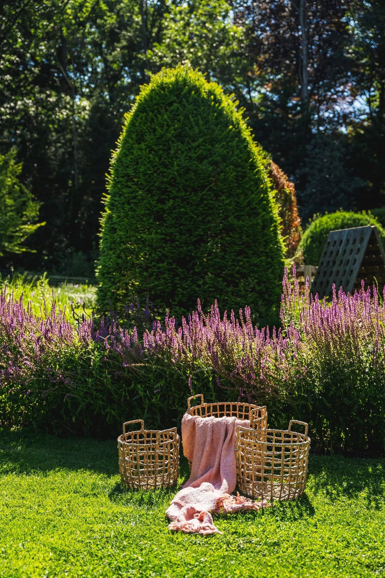 Luxurious hand-woven plaid - Salmon pink