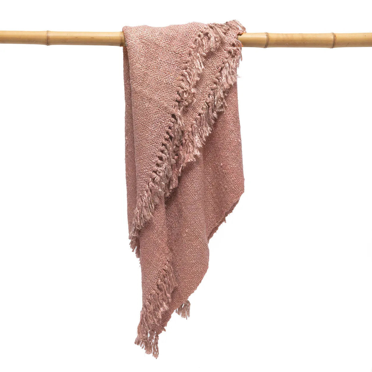 Luxurious hand-woven plaid - Salmon pink