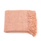 Luxurious hand-woven plaid - Salmon pink