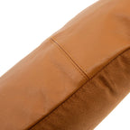 The Six Panel Leather Cushion Cover - Camel - 30x50